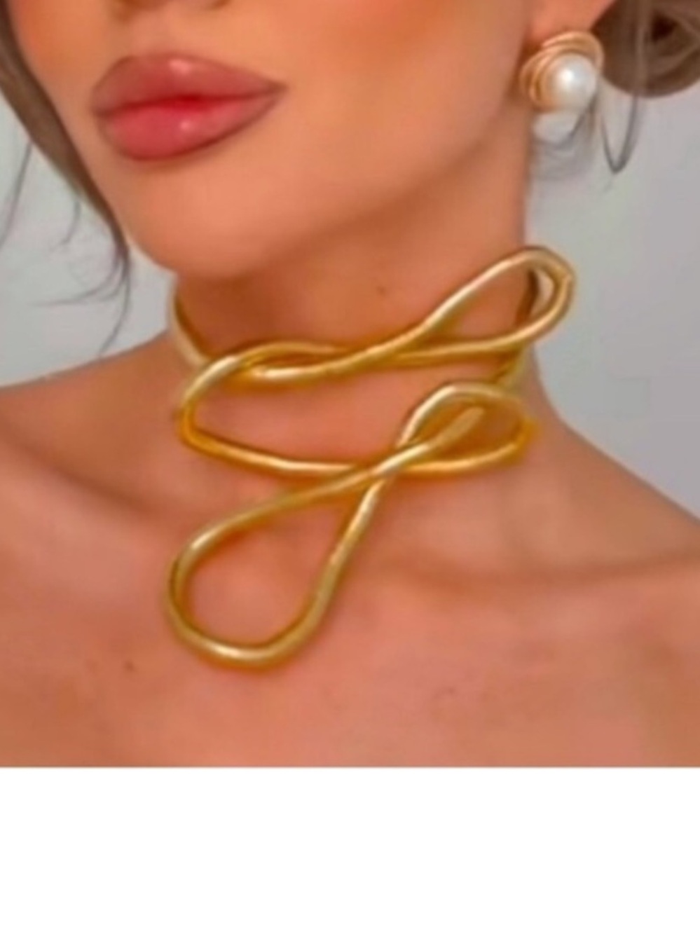 New 24k Gold Plated Bendable Gold Necklace